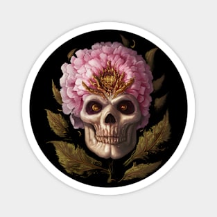 Flower Skull inspired by Hieronymus Bosch Magnet